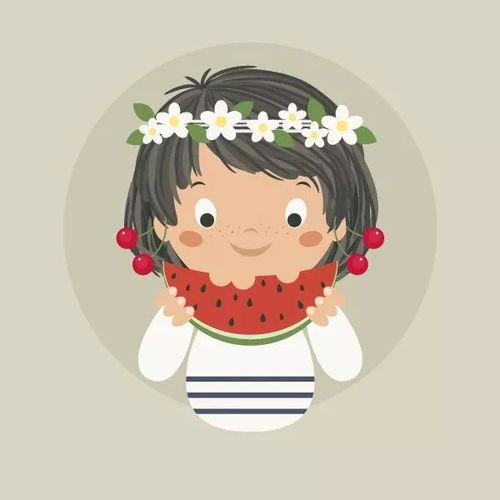 ai画女孩吃瓜,AI描绘下的少女悠闲时光